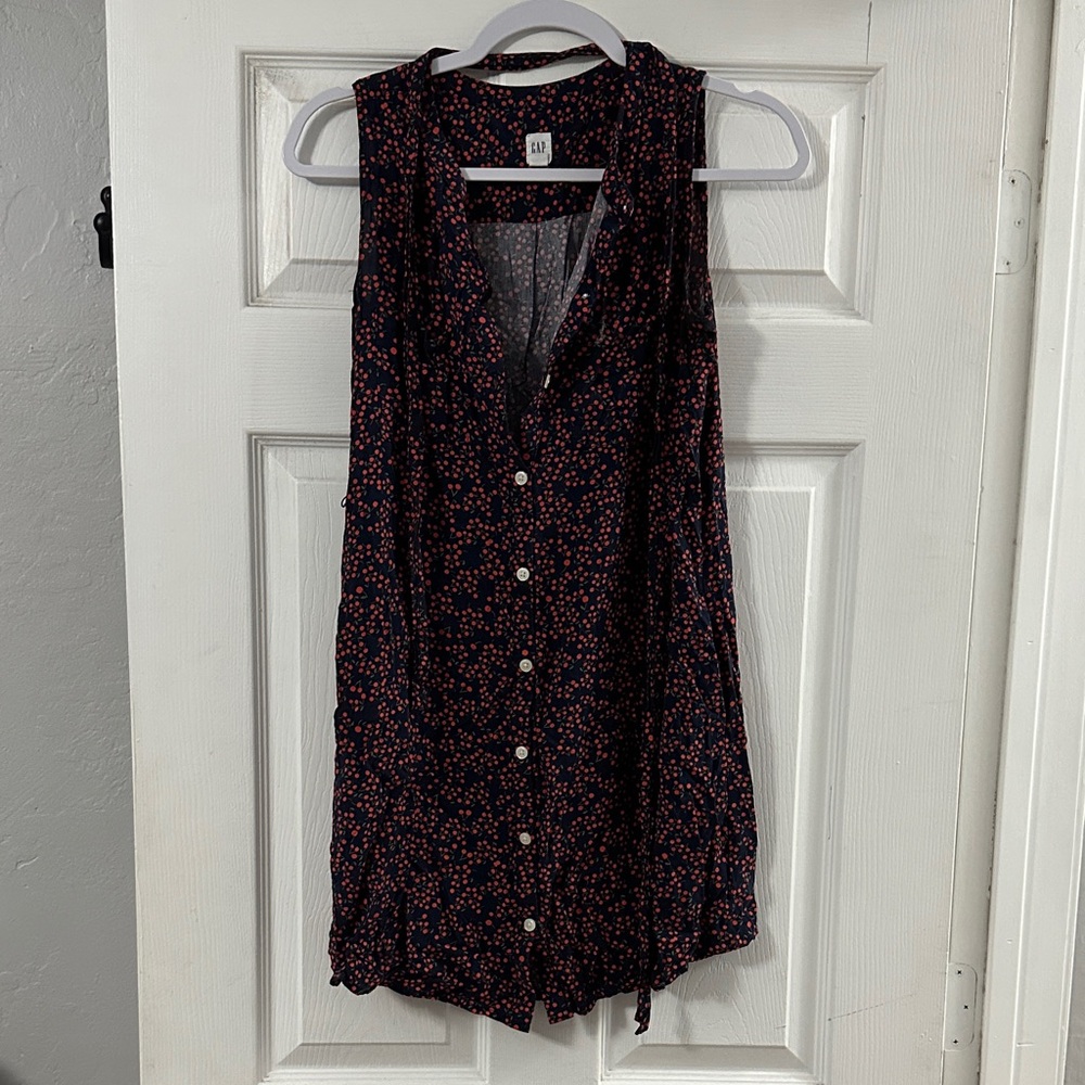 GAP Navy and Red Cherry Dress